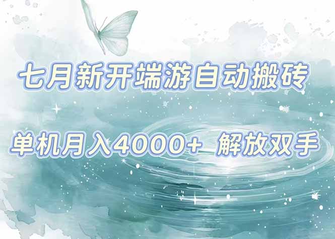 （15435期）7月新开端游自动搬砖项目，单机稳定月入4000+纯自动项目，上车即吃肉。-DE云网创