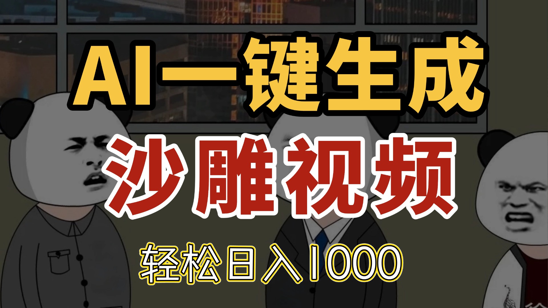 （14756期）AI一键生成沙雕视频，一条视频千万播放，轻松日入1000-DE云网创