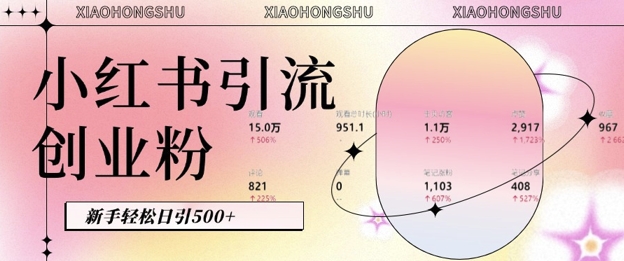 小红书私域引流无脑操作法：AI生成内容，粉丝自动转化，新手轻松日引500+创业粉-DE云网创