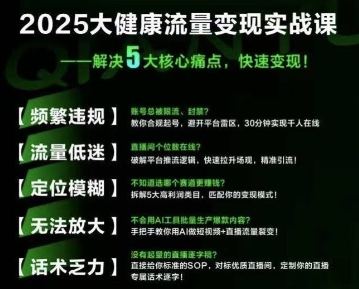 大健康流量全域新增长8.0，三月底线下课视频，大健康万亿蓝海，从类目突围到模式迭代-DE云网创