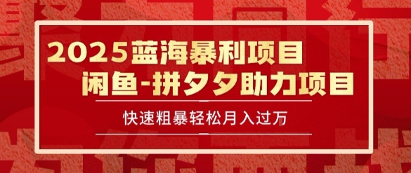 2025 最新闲鱼蓝海暴利项目 快速粗暴让你月入过1W不是梦，保姆级教程【揭秘】-DE云网创