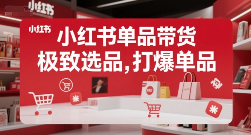 小红书单品带货，极致选品，打爆单品（更新）-DE云网创