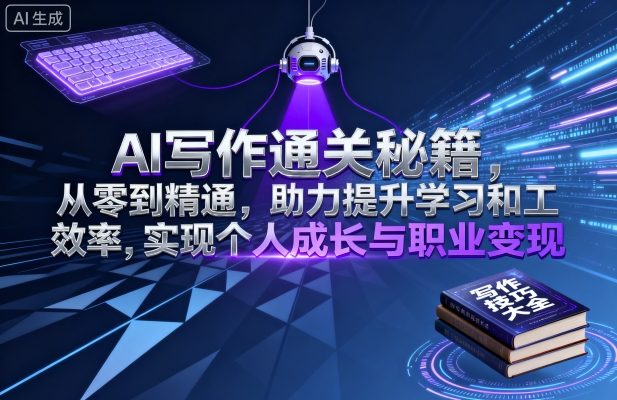 AI写作通关秘籍,从零到精通,助力提升学习和工作效率,实现个人成长与职业变现插图 AI写作通关秘籍,从零到精通,助力提升学习和工作效率,实现个人成长与职业变现
