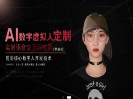 AI数字虚拟人定制，实时语音交互训练营（零基础），前沿核心数字人开发技术-DE云网创