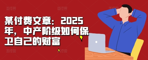 某付费文章：2025年，中产阶级如何保卫自己的财富-DE云网创