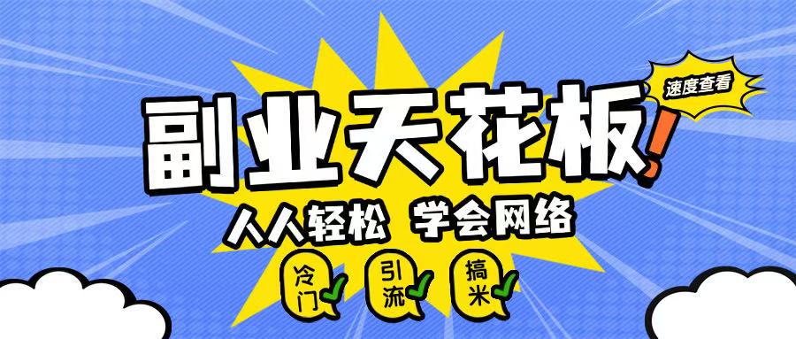 副业天花板0成本做网络，小白轻松上手-DE云网创