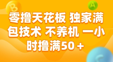 零撸天花板，独家满包技术，不用养机，一小时撸满50+，收益稳定【揭秘】-DE云网创