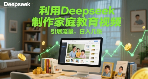 利用Deepseek制作家庭教育视频，引爆流量，日入几张-DE云网创