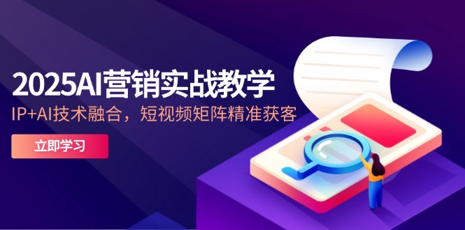 （14812期）2025AI营销实战教学-5月，IP+AI技术融合，短视频矩阵精准获客-DE云网创