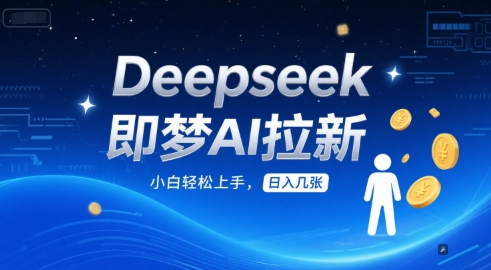 Deepseek即梦AI拉新，小白轻松上手，日入几张-DE云网创