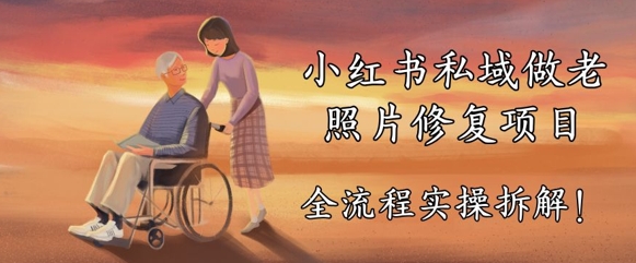 小红书私域做老照片修复项目，AI+3步解决，让图片动起来的全流程实操拆解-DE云网创