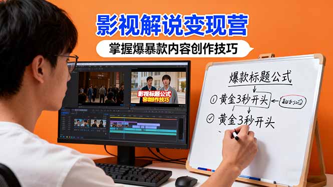影视解说变现营：通过30+实战案例爆款内容创作技巧，掌握影视解说盈利密码-DE云网创