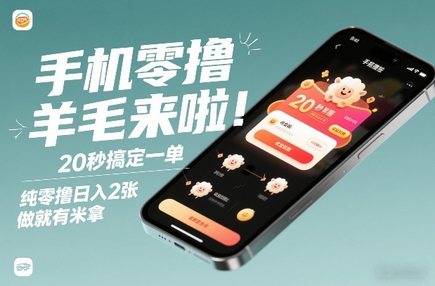 手机零撸薅羊毛来啦!20秒搞定一单,纯零撸日入2张,做就有米拿【揭秘】插图 手机零撸薅羊毛来啦!20秒搞定一单,纯零撸日入2张,做就有米拿【揭秘】