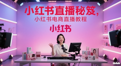 小红书直播秘笈，小红书电商直播教程-DE云网创