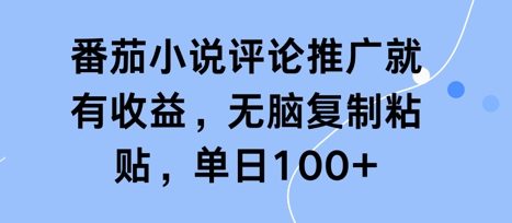 番茄小说评论推广就有收益，无脑复制粘贴，单日100+-DE云网创