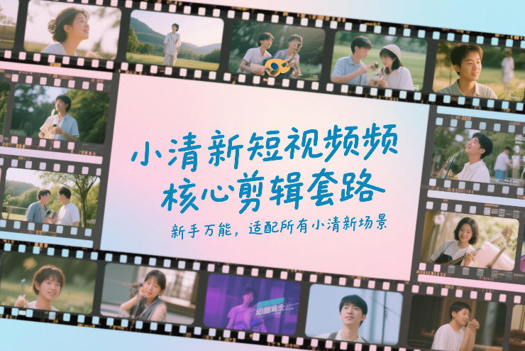 小清新短视频核心剪辑套路，新手万能，适配所有小清新场景-DE云网创