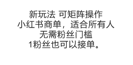 可矩阵操作，小红书商单新玩法，适合所有人，无需粉丝门槛，1粉丝也可以接单-DE云网创