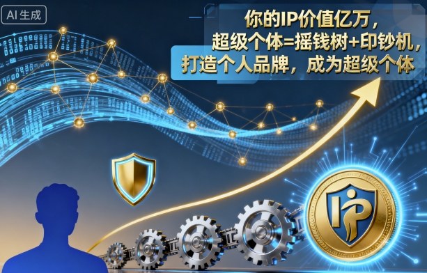 你的IP价值亿万，超级个体=摇钱树+印钞机，打造个人品牌，成为超级个体-DE云网创