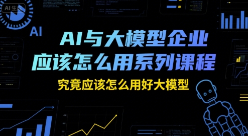 AI与大模型企业应该怎么用系列课程，究竟应该怎么用好大模型-DE云网创
