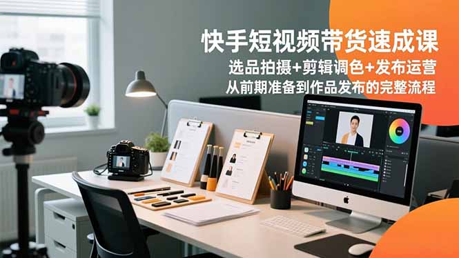 快手短视频带货速成课,选品拍摄+剪辑调色+发布运营,从前期准备到作品发布的完整流程插图 快手短视频带货速成课,选品拍摄+剪辑调色+发布运营,从前期准备到作品发布的完整流程插图