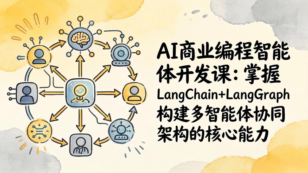 AI商业编程智能体开发课:掌握LangChain+LangGraph构建多智能体协同架构的核心能力-DE云网创