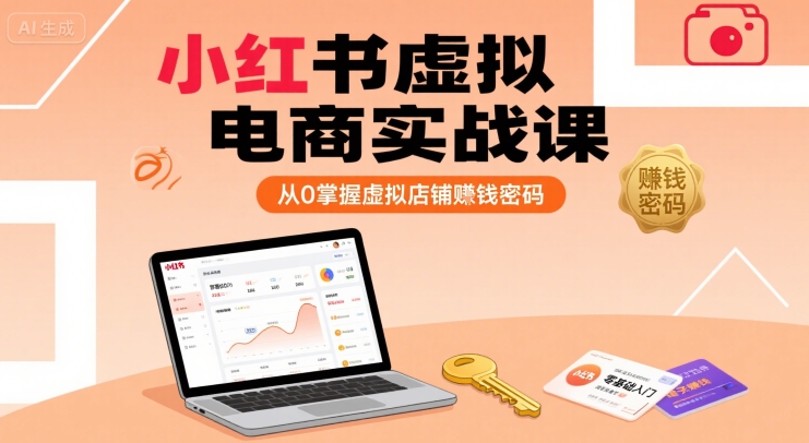 小红书虚拟电商实战课,从0掌握虚拟店铺賺钱密码插图 文章封面