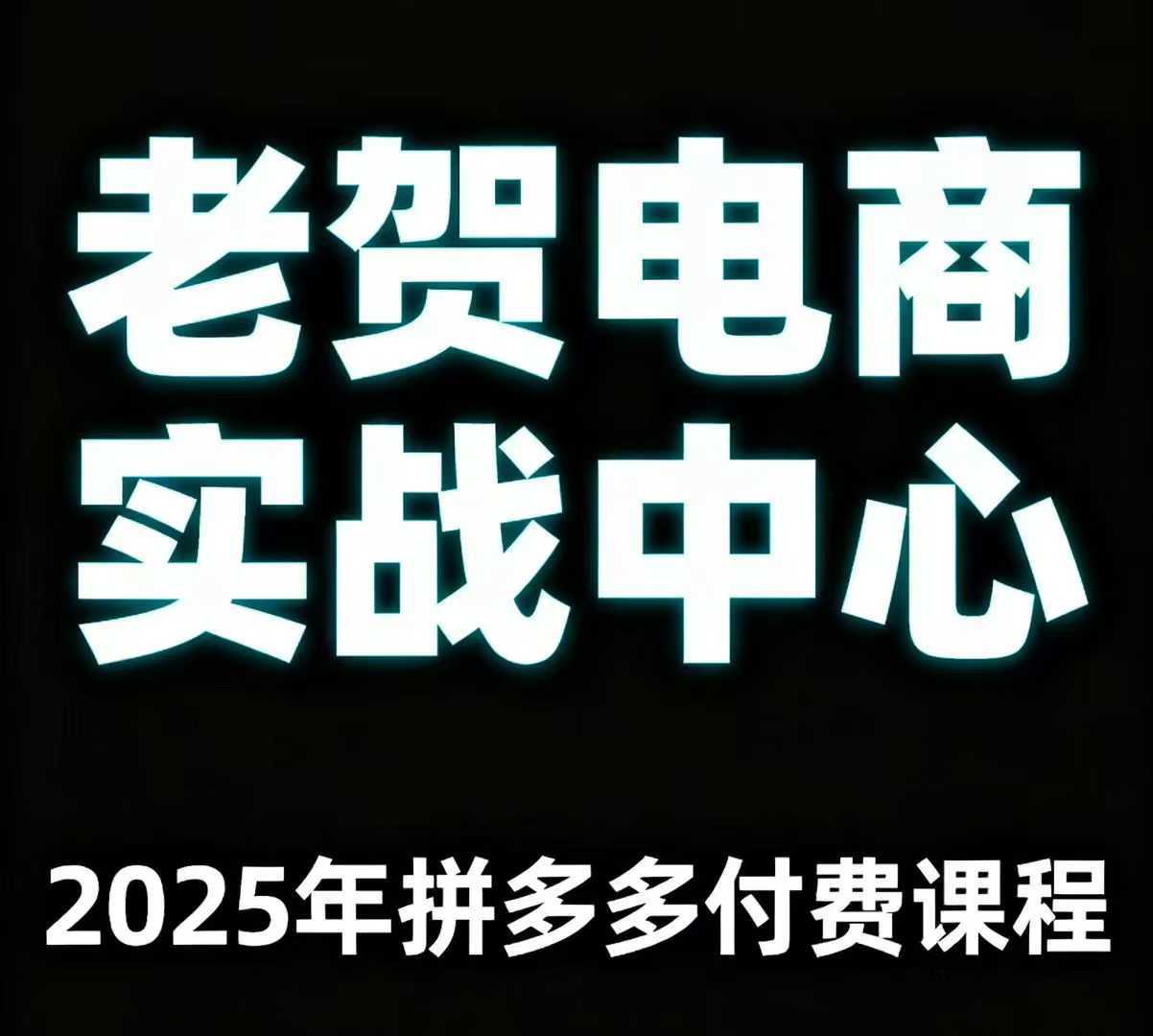 老贺电商2025年拼多多付费课程，用通俗易懂的方法告诉你多多怎么玩-DE云网创
