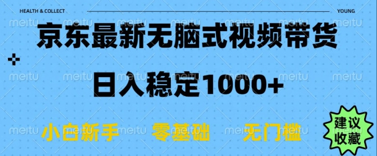 京东无脑式最新带货玩法，适合新手小白，日入多张-DE云网创