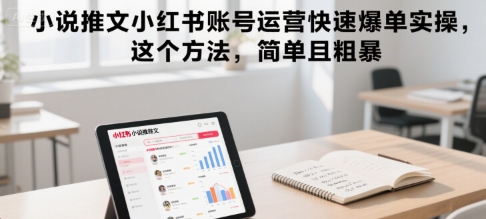 小说推文小红书账号运营快速爆单实操，这个方法，简单且粗暴-DE云网创
