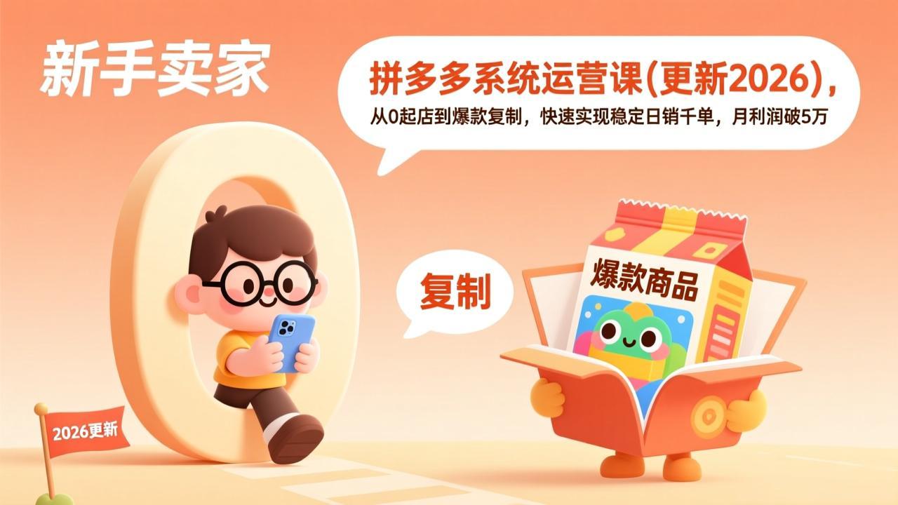 拼多多系统运营课(更新2026-DE云网创