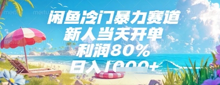 闲鱼冷门暴力赛道，新人当天开单，利润80%，日入几张，长期可做【揭秘】-DE云网创
