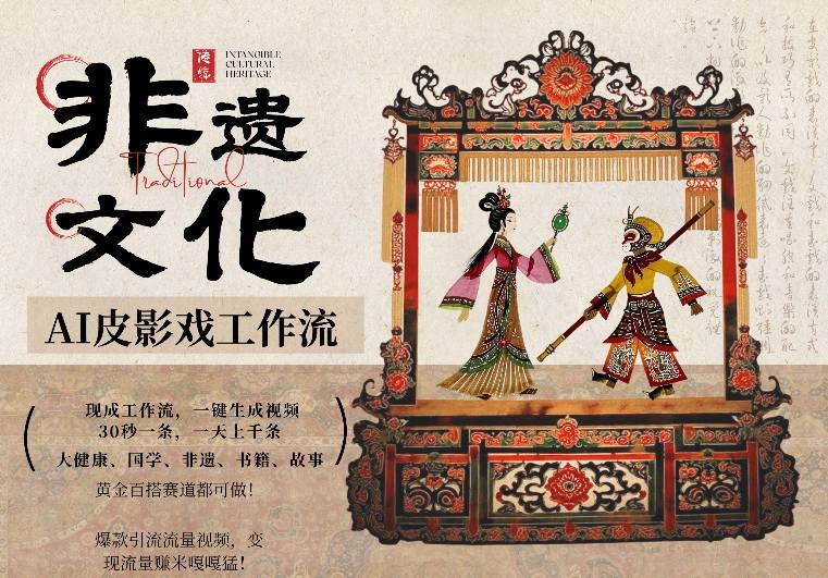 AI一键生成民俗文化非遗皮影戏视频,一刀不剪无需剪辑,30S一条,一天上百条,流量财富嘎嘎猛插图 AI一键生成民俗文化非遗皮影戏视频,一刀不剪无需剪辑,30S一条,一天上百条,流量财富嘎嘎猛