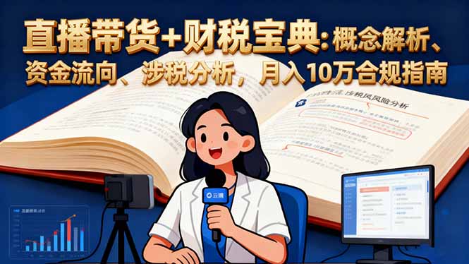 直播带货+财税宝典:概念解析、资金流向、涉税分析,月入10万合规指南插图 直播带货+财税宝典:概念解析、资金流向、涉税分析,月入10万合规指南插图