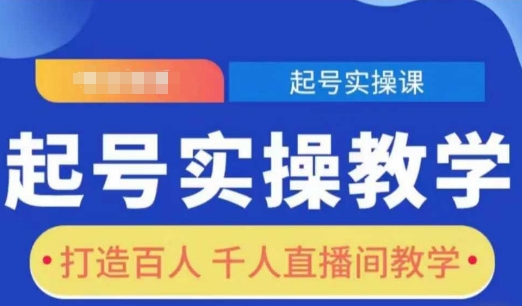 起号实操教学，打造百人千人直播间教学-DE云网创