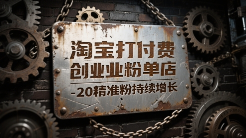 淘宝打付费创业粉单店每天稳定10-20精准粉持续增长【揭秘】-DE云网创