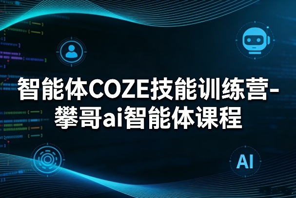 智能体COZE技能训练营-攀哥ai智能体课程-DE云网创