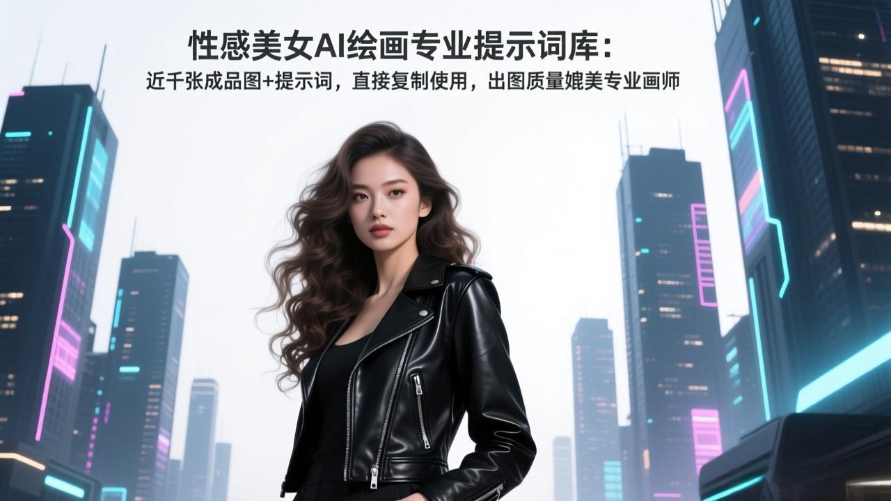 性感美女AI绘画专业提示词库：近千张成品图+提示词，直接复制使用，出图质量媲美专业画师-DE云网创