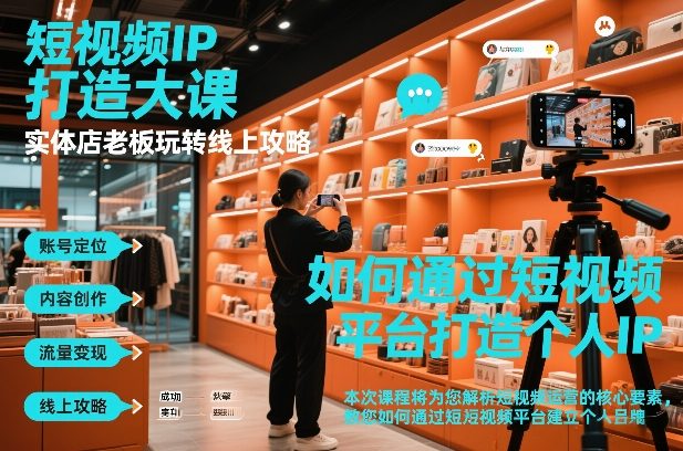 短视频ip打造大课,实体店老板玩转线上攻略插图 短视频ip打造大课,实体店老板玩转线上攻略