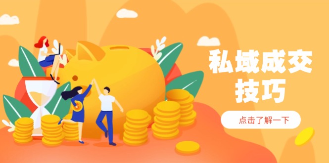 （14566期）私域成交技巧，帮你从入门到精通，破解四大痛点，快速变现，轻松收钱-DE云网创
