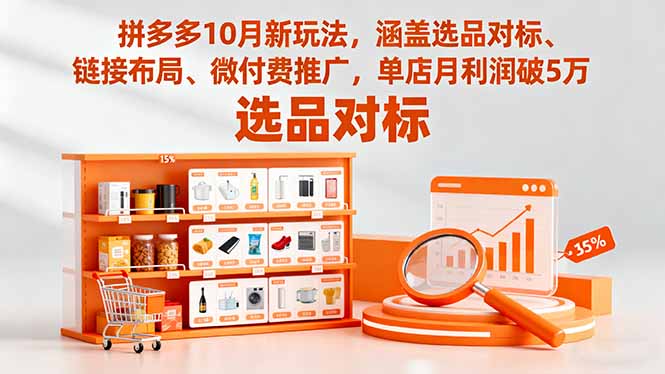拼多多10月新玩法,涵盖选品对标、链接布局、微付费推广,单店月利润破5万插图 拼多多10月新玩法,涵盖选品对标、链接布局、微付费推广,单店月利润破5万插图