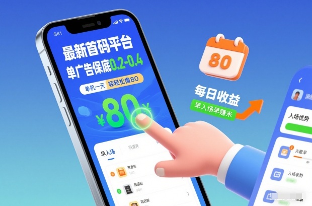 最新首码平台，单广告保底0.2-0.4，单机一天轻松撸80，早入场早賺米【揭秘】-DE云网创