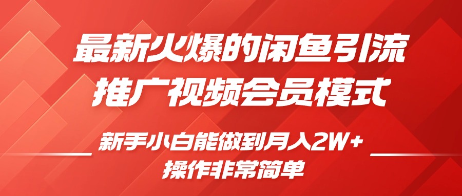 闲鱼引流推广影视会员，0成本就可以操作，新手小白月入过W+【揭秘】-DE云网创
