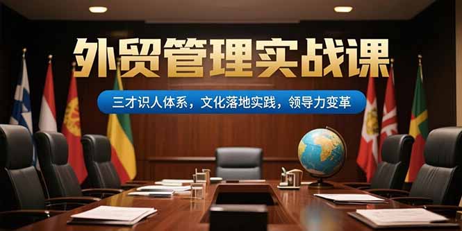 （15380期）外贸管理实战课，三才识人体系，文化落地实践，领导力变革-DE云网创