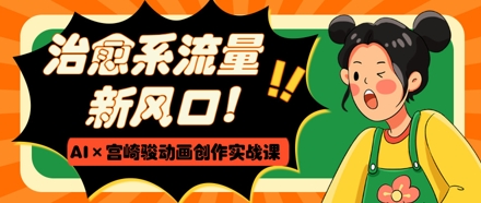 治愈系流量新风口，AI+宫崎骏动画创作实战课，从0到1打造爆款视频-DE云网创