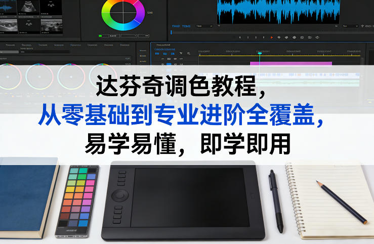 达芬奇调色教程，从零基础到专业进阶全覆盖，易学易懂，即学即用-DE云网创