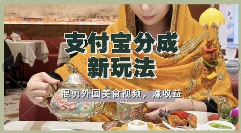 支付宝生活号新玩法，利用外国美食视频混剪，视频制作简单，新手小白，也能轻松月入过万-DE云网创