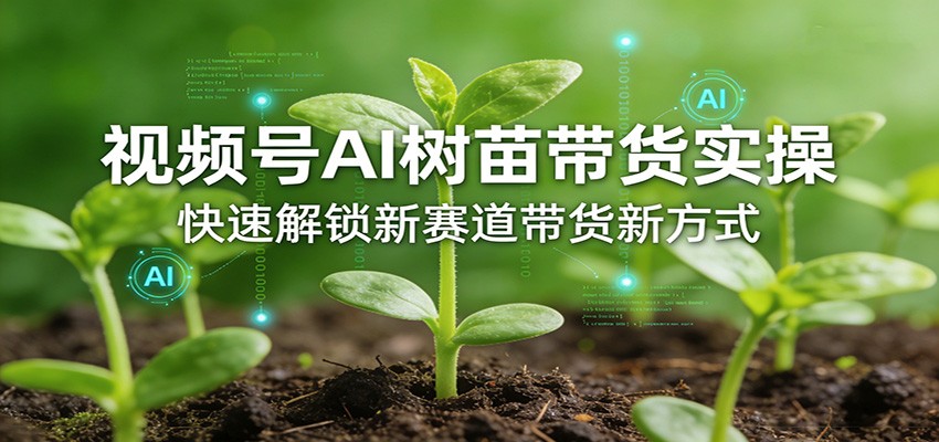 视频号AI树苗带货实操，快速解锁新赛道带货新方式-DE云网创