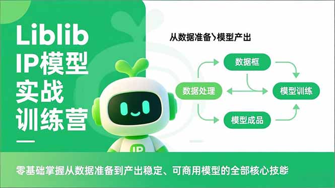 Liblib IP模型实战训练营，零基础掌握从数据准备到产出稳定、可商用模型的全部核心技能-DE云网创