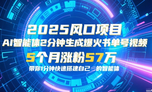 AI智能体2分钟一键生成爆火书单号原创视频，5个月涨粉57w，带你零代码1分钟搭建智能体-DE云网创