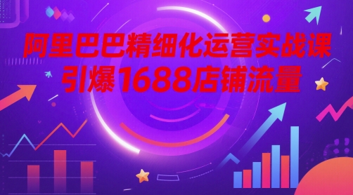 阿里巴巴精细化运营实战课，引爆1688店铺流量-DE云网创